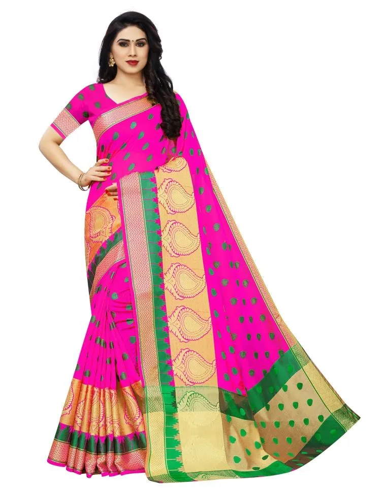 Pink Silk Saree