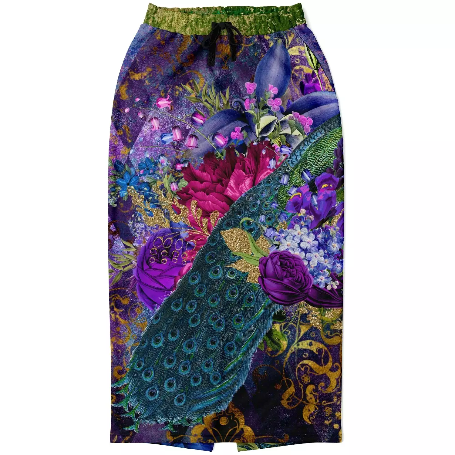 Purple Fusion Eco-Poly Long Pocket Skirt