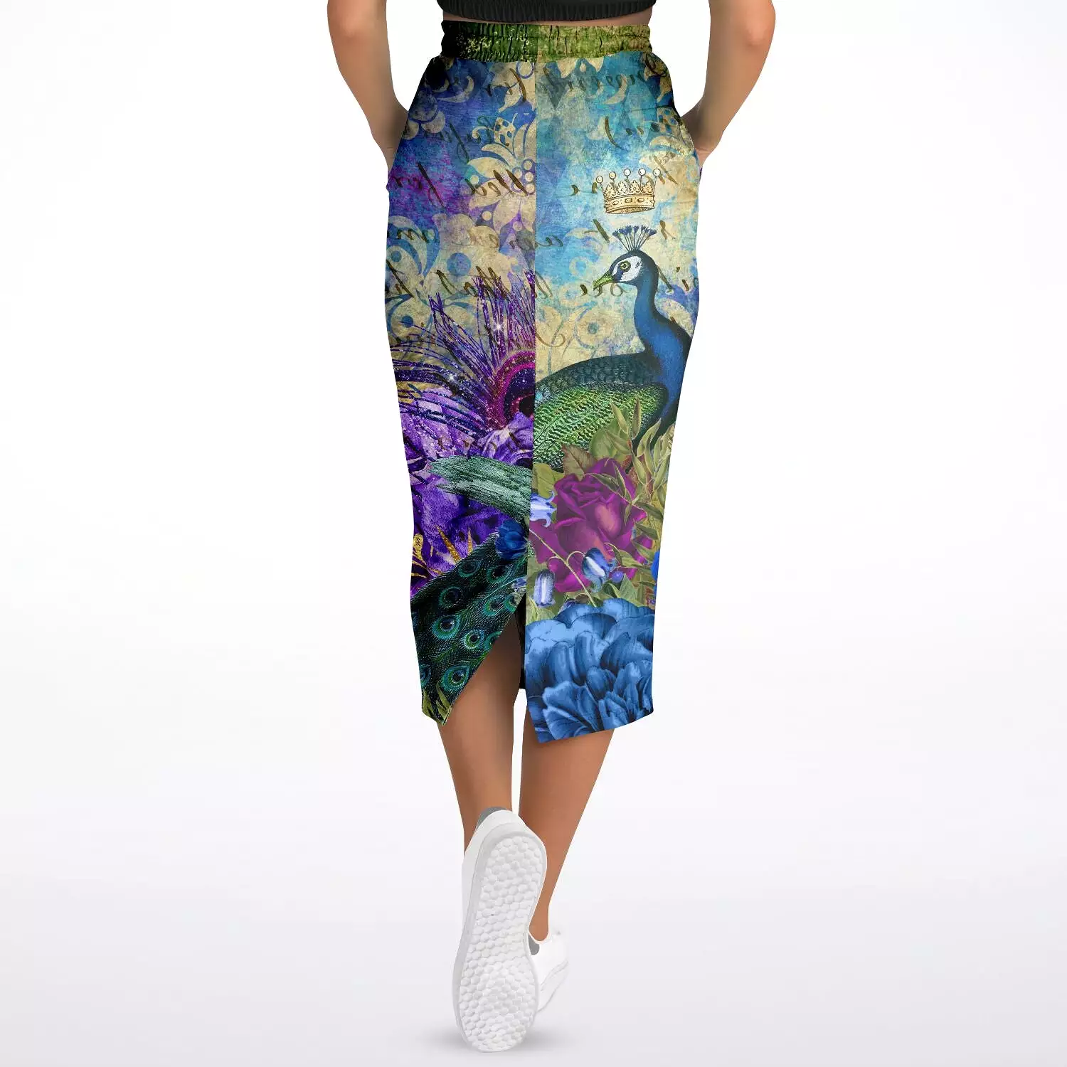 Purple Fusion Eco-Poly Long Pocket Skirt