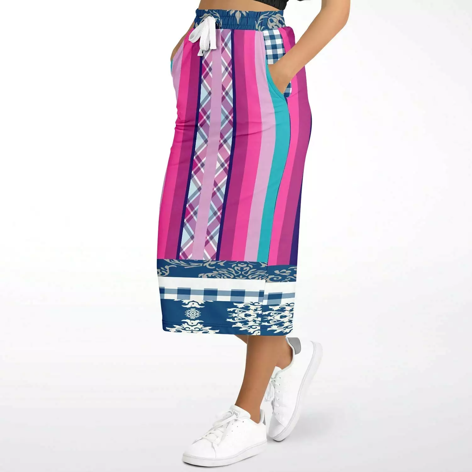 Purple Haze Eco-Poly Long Pocket Skirt