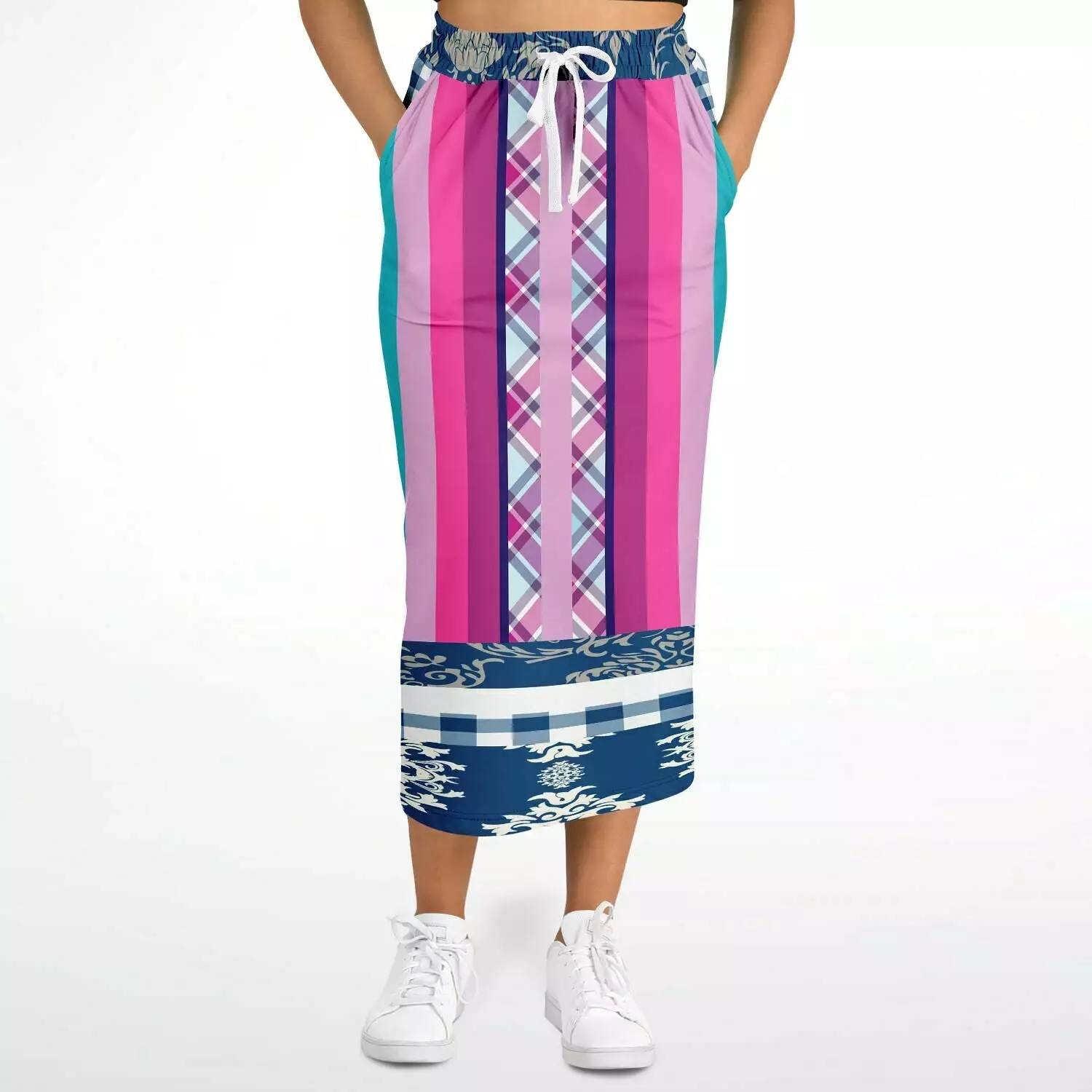 Purple Haze Eco-Poly Long Pocket Skirt