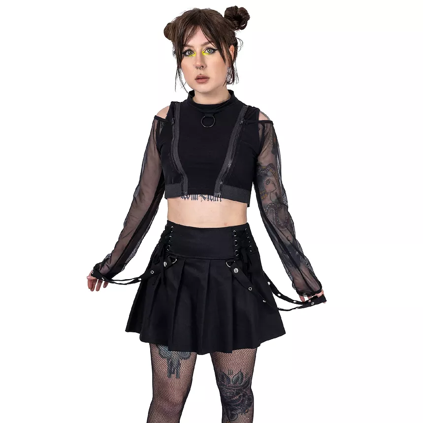 REBELLIOUS SKIRT - BLACK