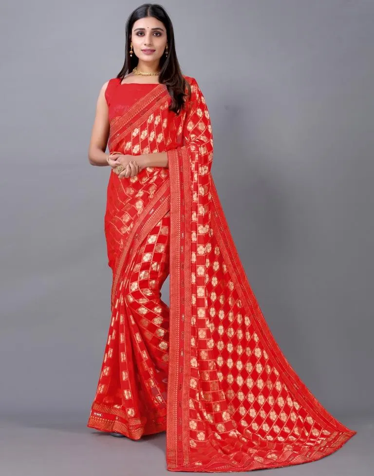 Red Silk Saree