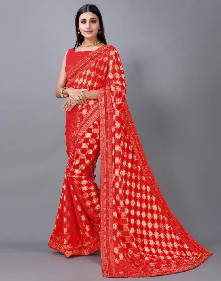 Red Silk Saree