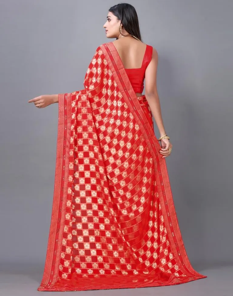 Red Silk Saree