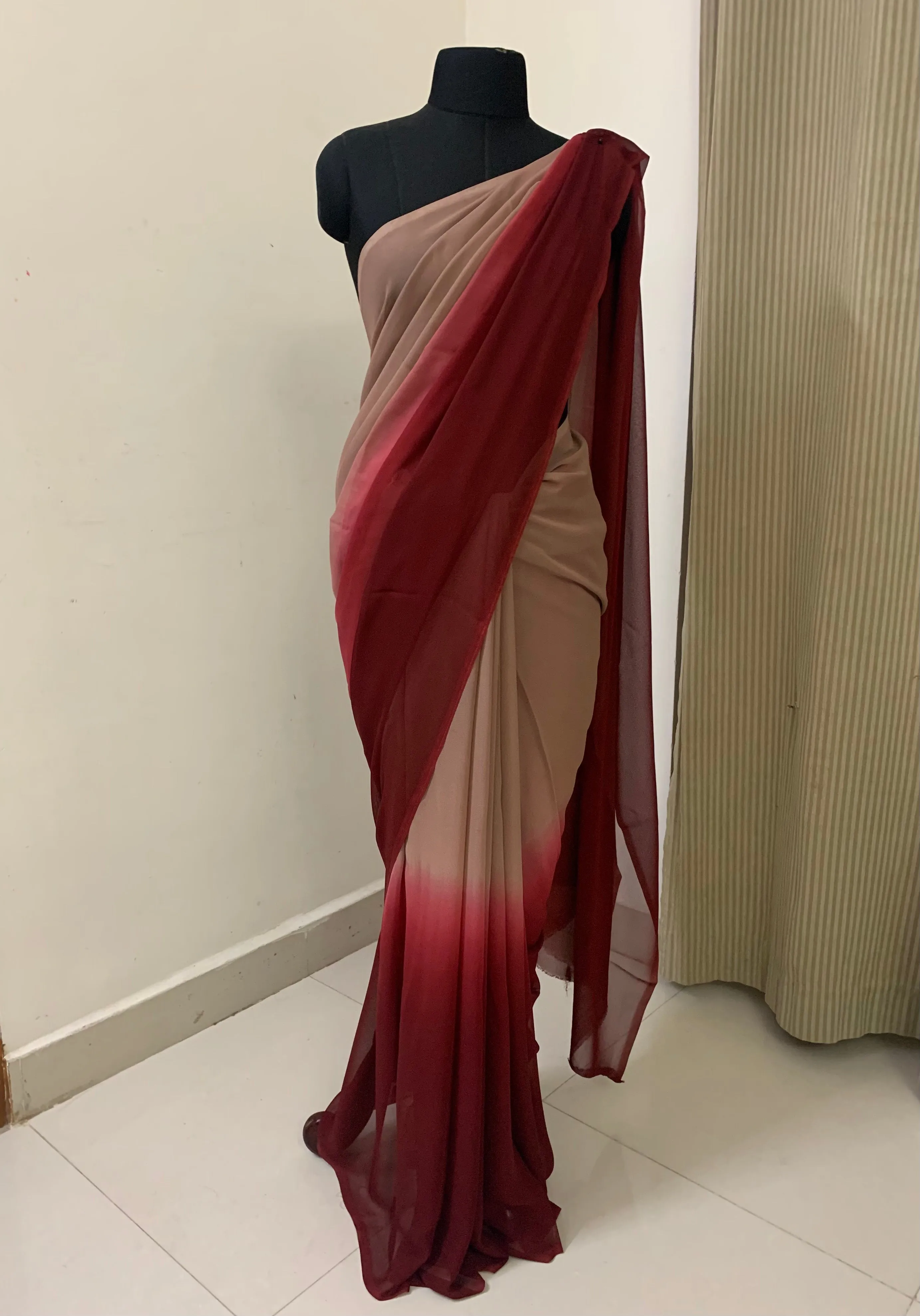 Shaded georgette saree