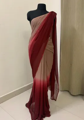 Shaded georgette saree