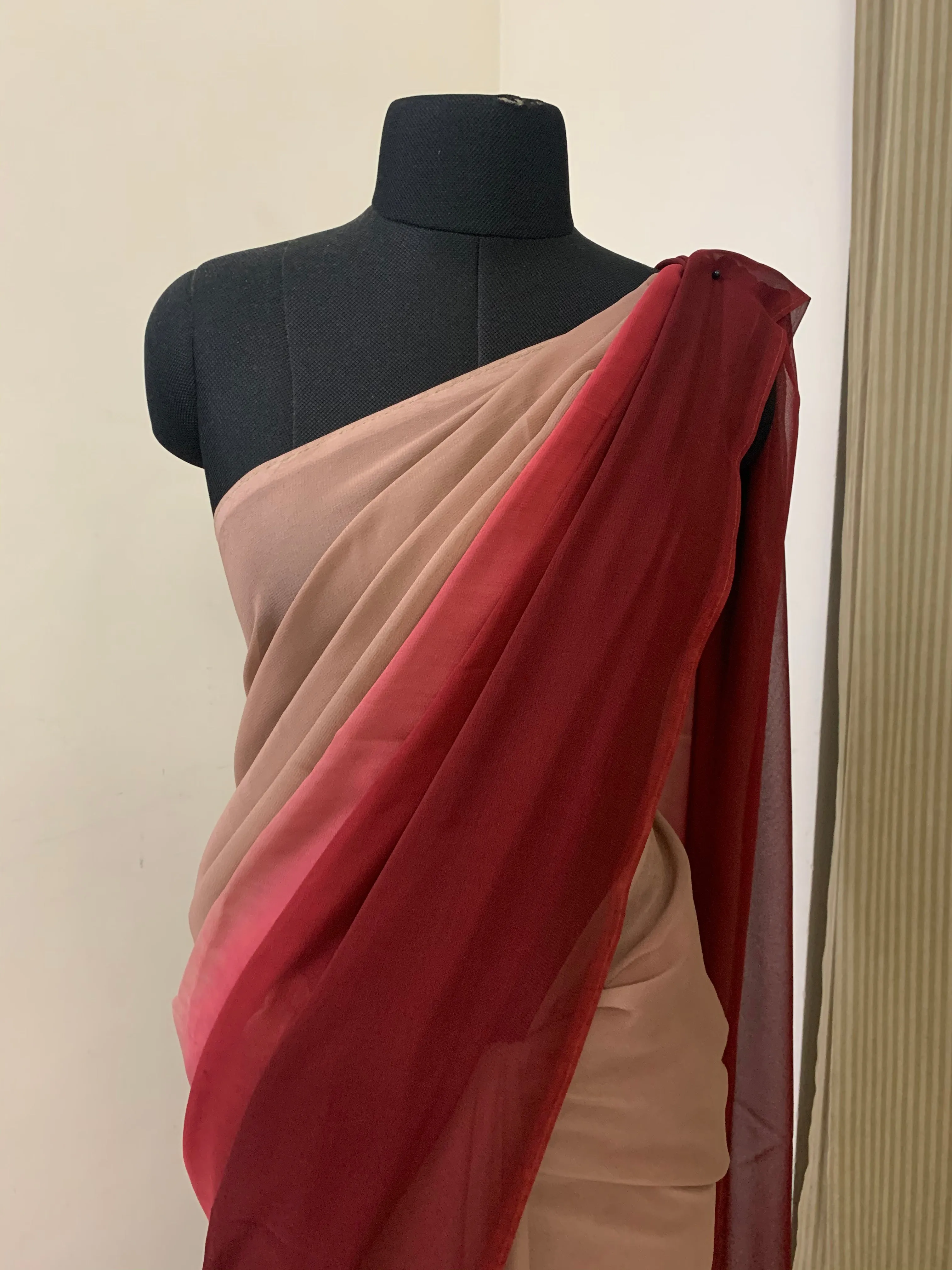 Shaded georgette saree