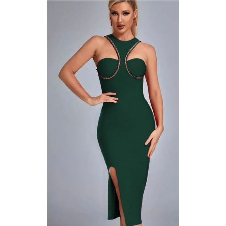 Sleeveless Bandage Midi Dress