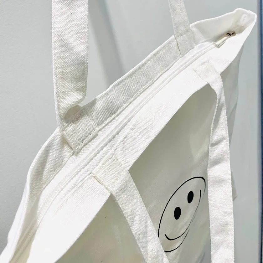 Soho Happy Face Zipper Tote