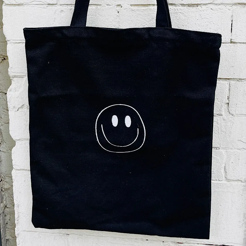 Soho Happy Face Zipper Tote