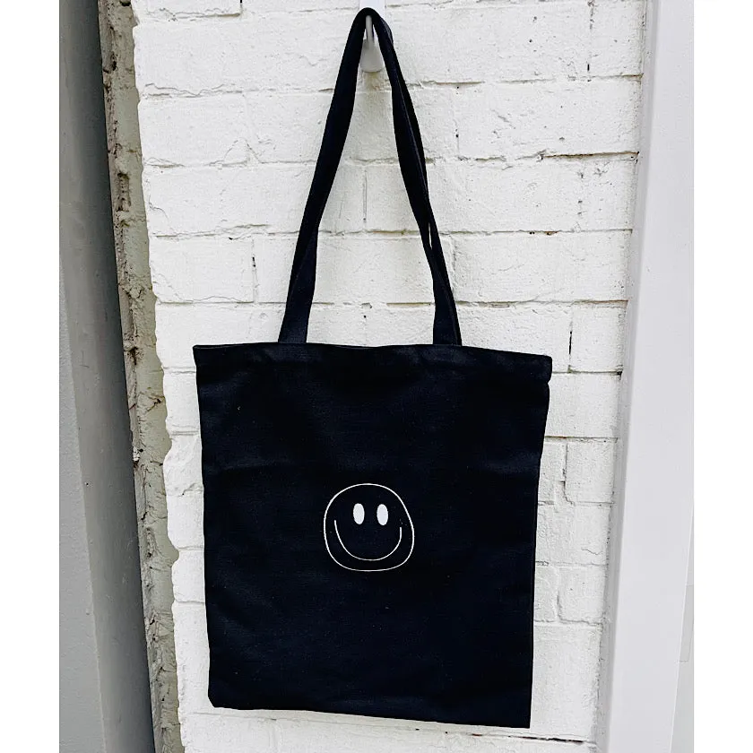 Soho Happy Face Zipper Tote