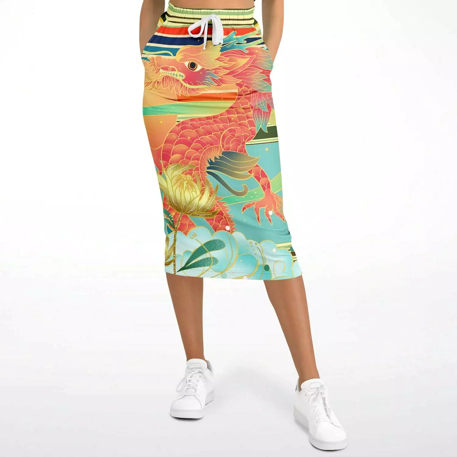 The Koi Dragon Pocket Maxi Skirt