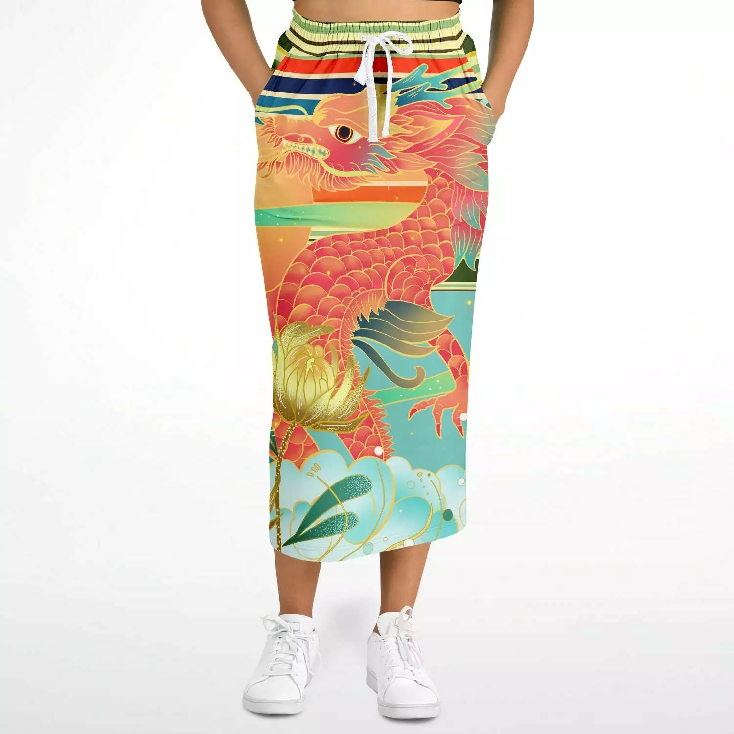 The Koi Dragon Pocket Maxi Skirt