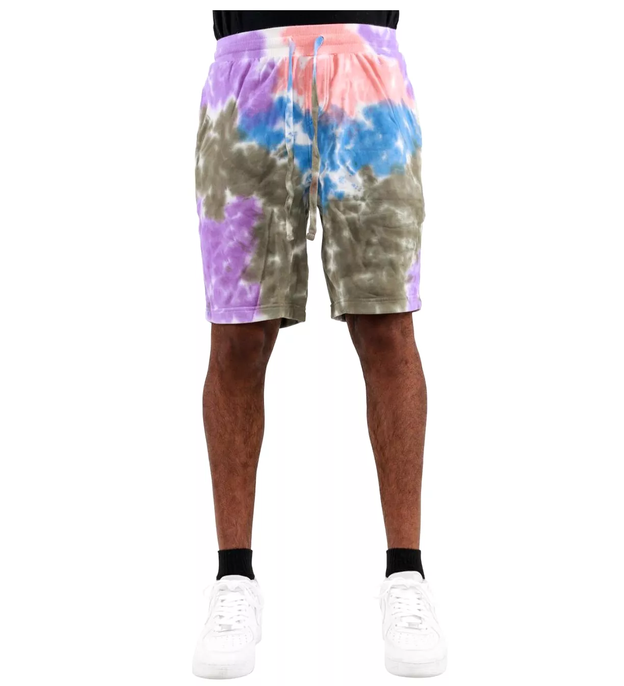 Tie-Dye Shorts (Olive/Pink/Prp) /D14