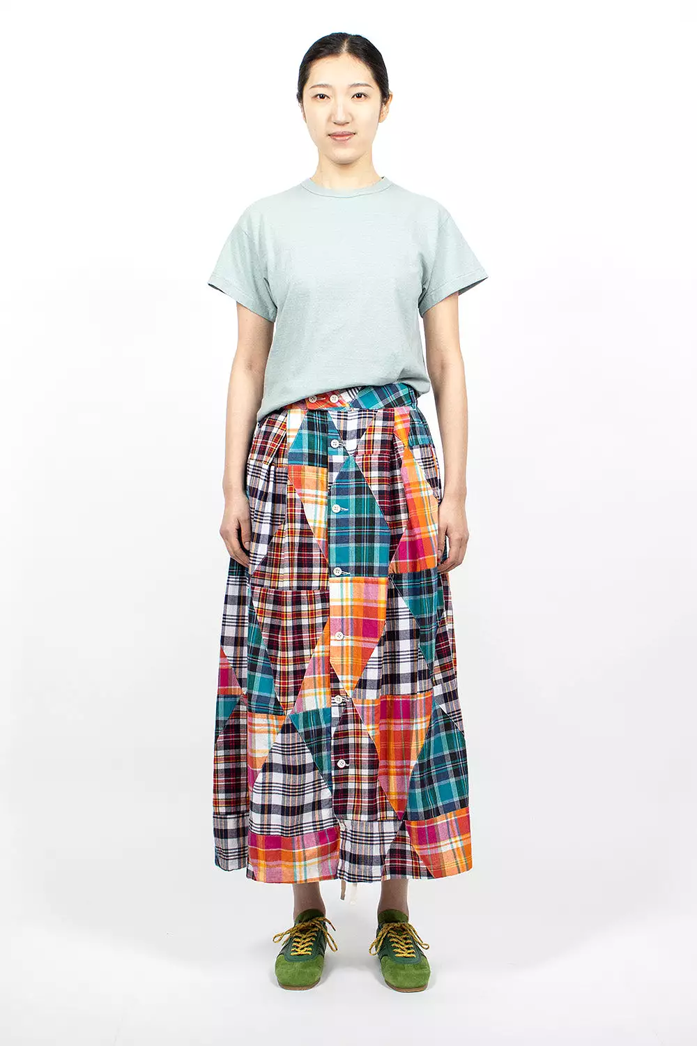 Tuck Skirt Multi Patchwork