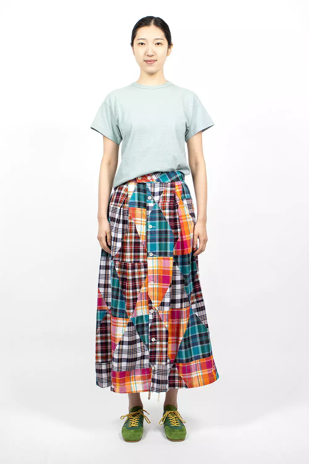 Tuck Skirt Multi Patchwork