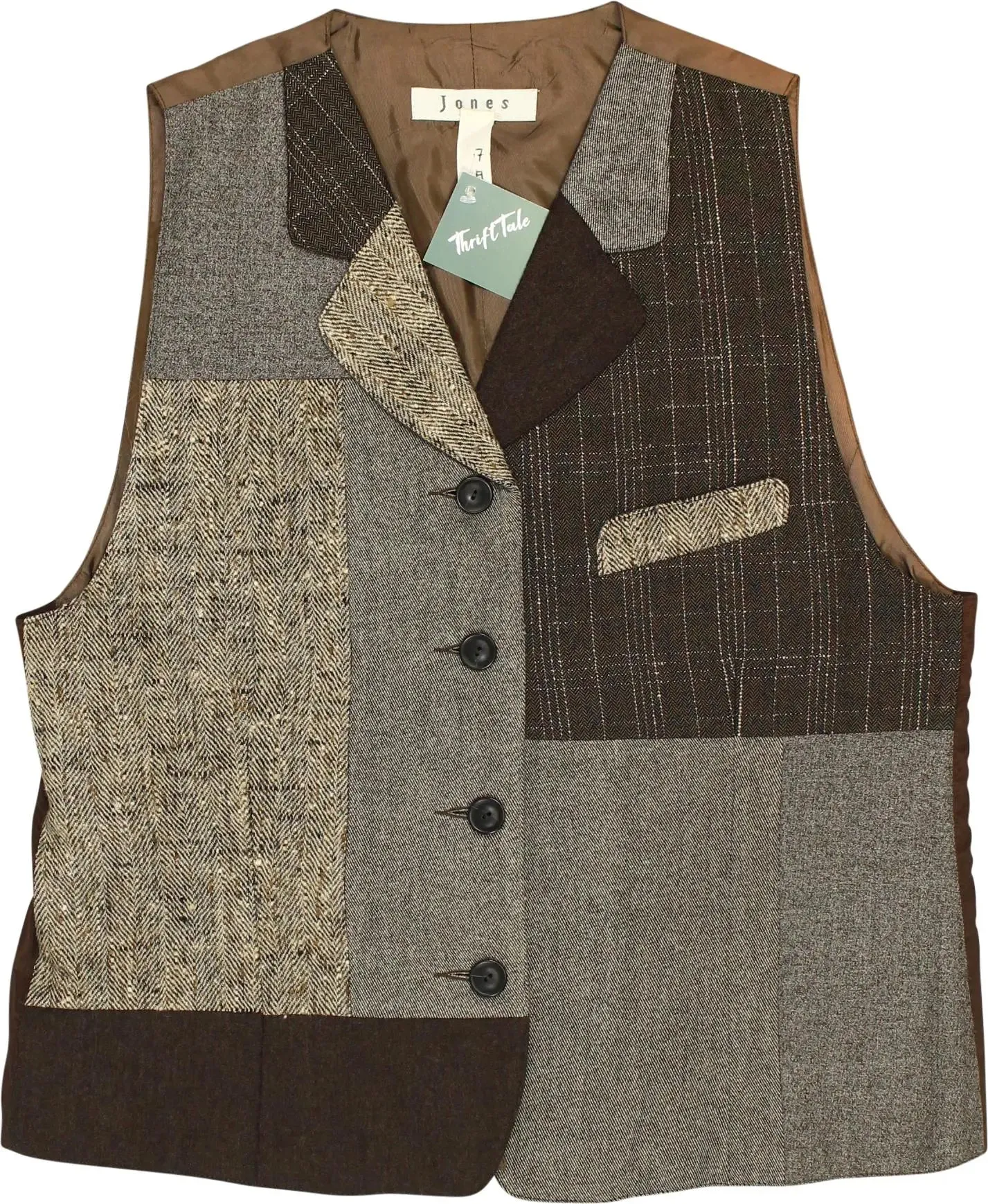 Tweed Patchwork Waistcoat | ThriftTale