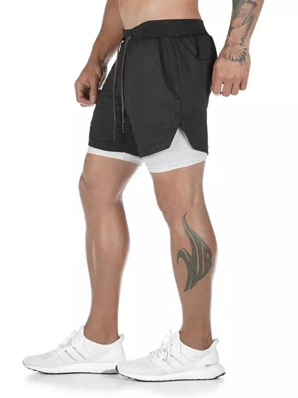 Two Piece Men Gym Shorts