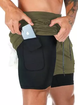 Two Piece Men Gym Shorts