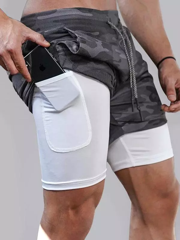 Two Piece Men Gym Shorts