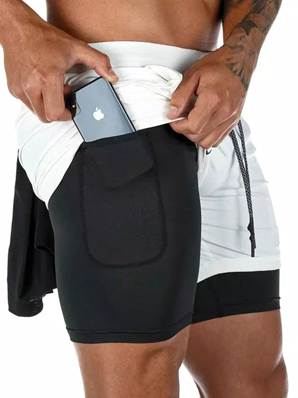 Two Piece Men Gym Shorts