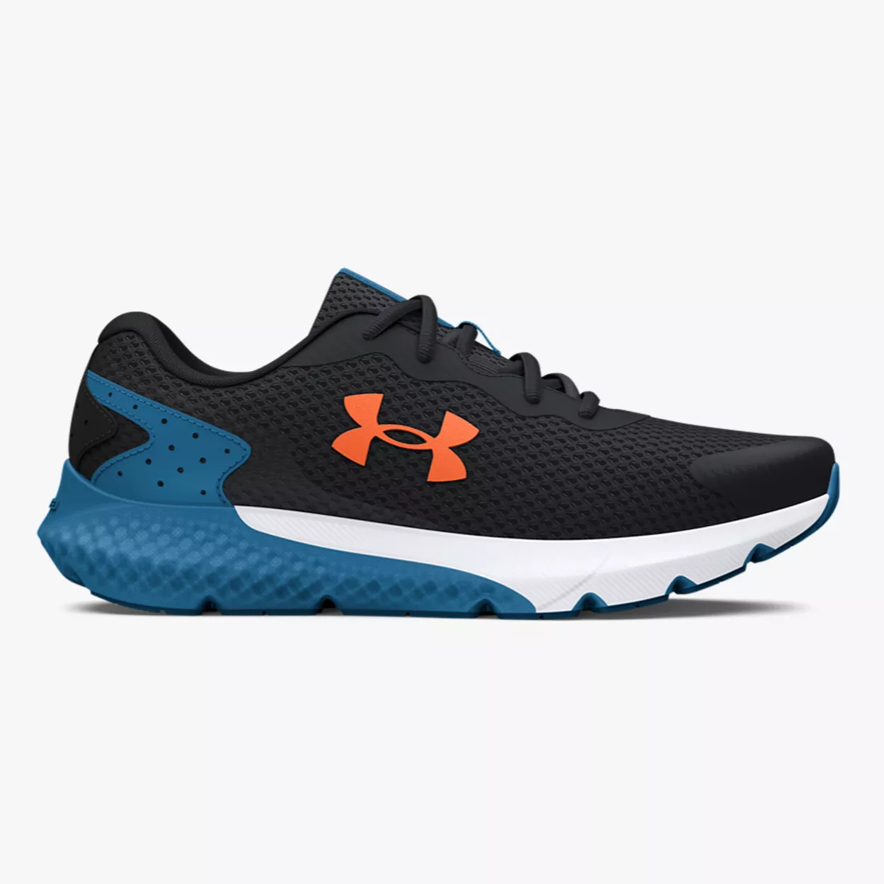 Under Armour Black/Cosmic Blue/Orange Blast Charged Rogue 3 Children’s Sneaker