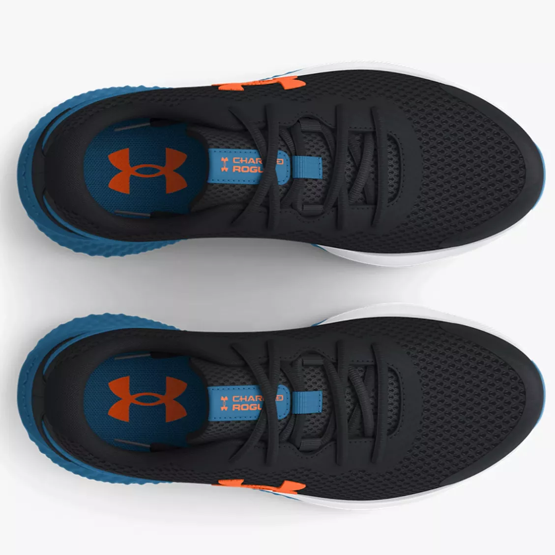 Under Armour Black/Cosmic Blue/Orange Blast Charged Rogue 3 Children’s Sneaker