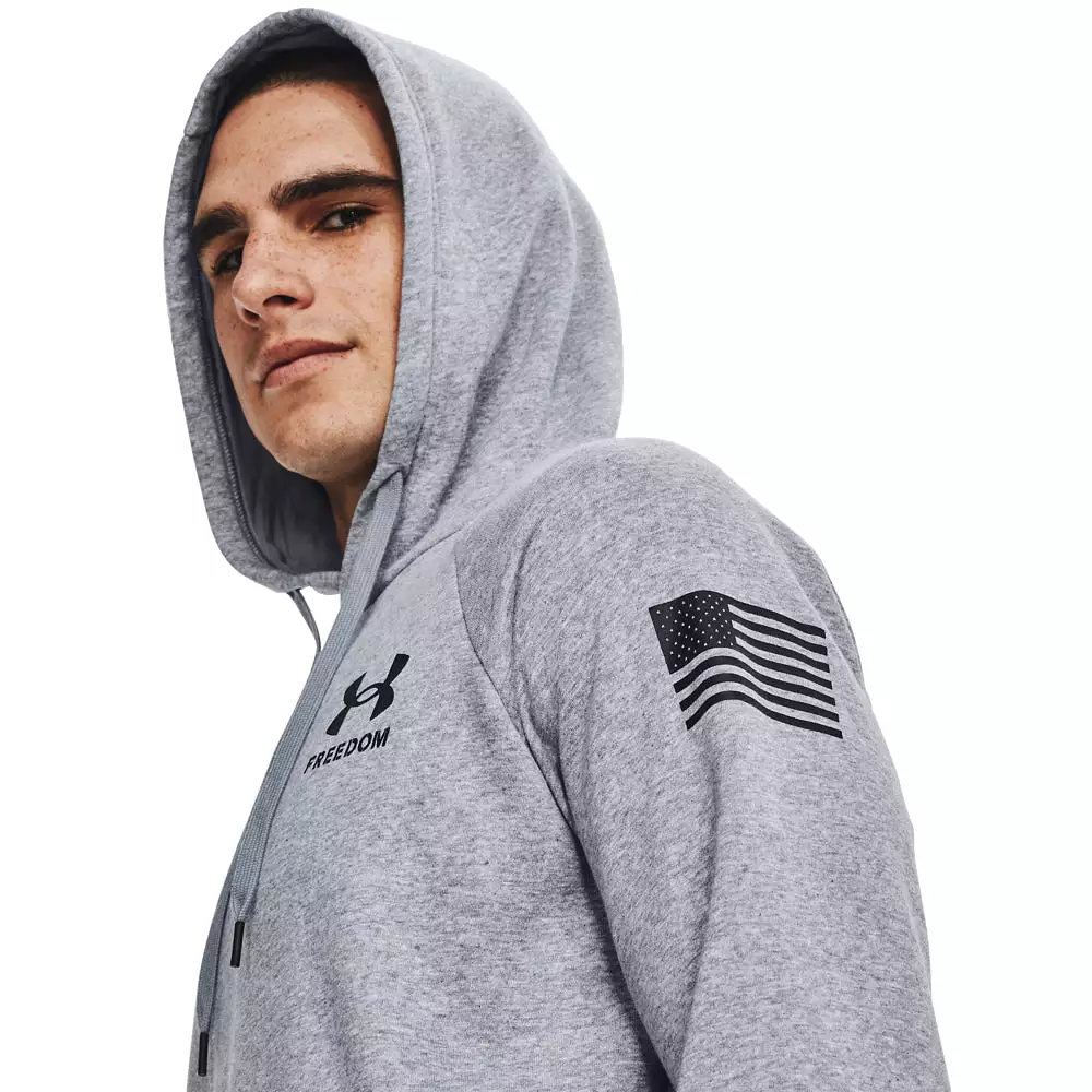 'Under Armour' Men's Freedom Flag Hoodie - Steel Light Heather