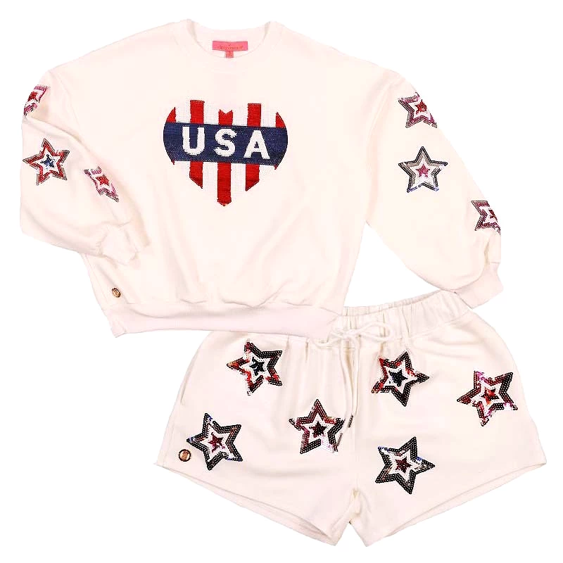 USA Super Soft Sequin Shorts