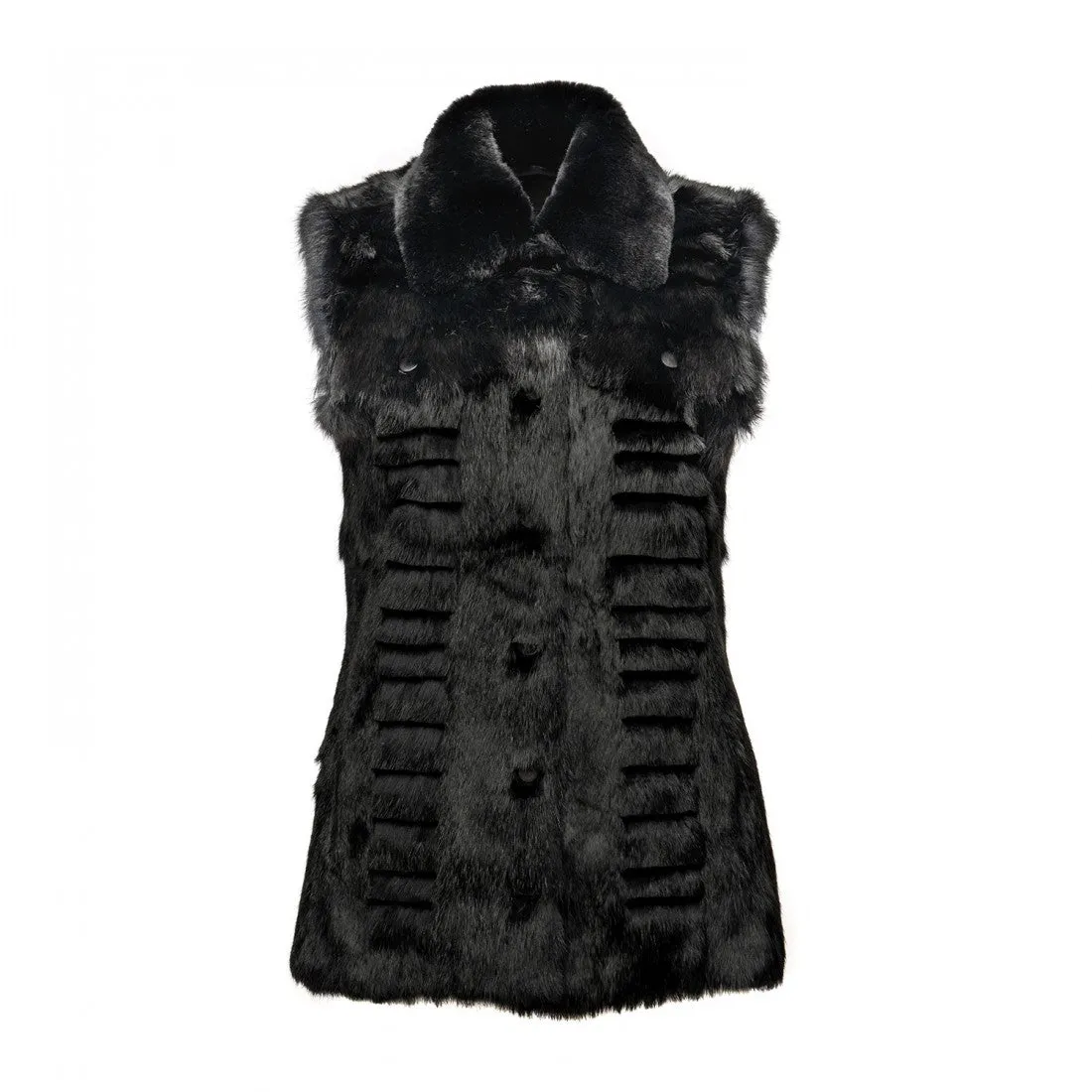 V501R - Cuadra casual rabbit fur vest