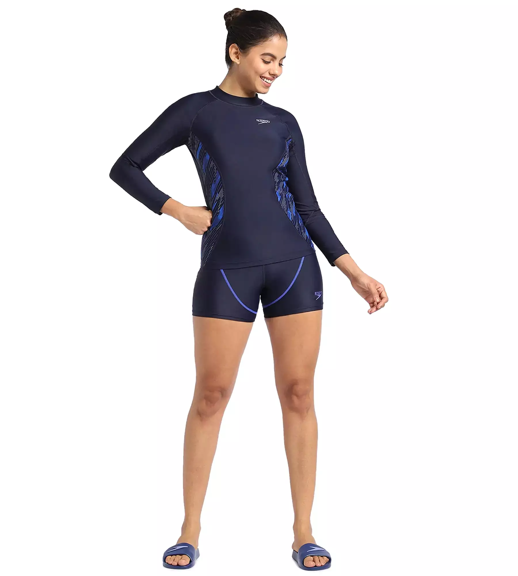 Women's Endurance Sport Shorts - True Navy & True Cobalt