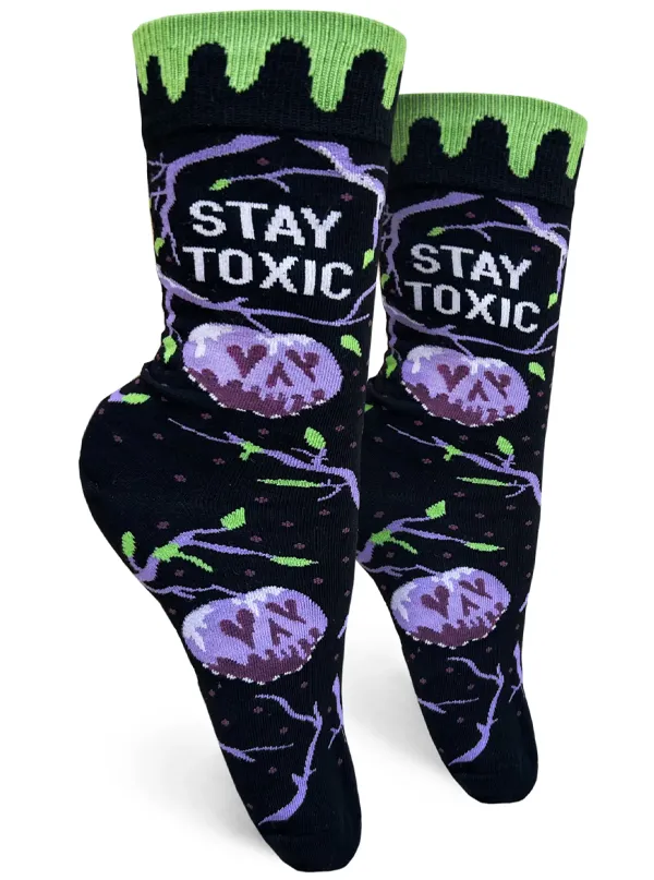 Women's Stay Toxic Crew Socks