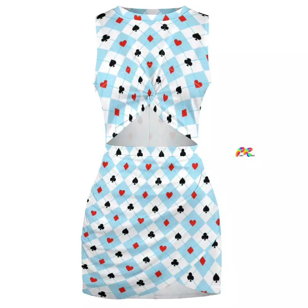 Wonderland Cut-Out Mini Rave Dress